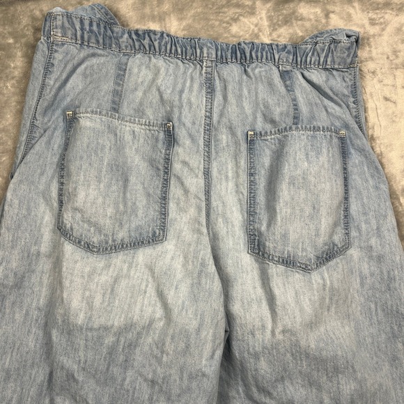 Free People We The Free Dion Jumpsuit Women Blue Denim Halter Wide Leg Boho S - Picture 9 of 15